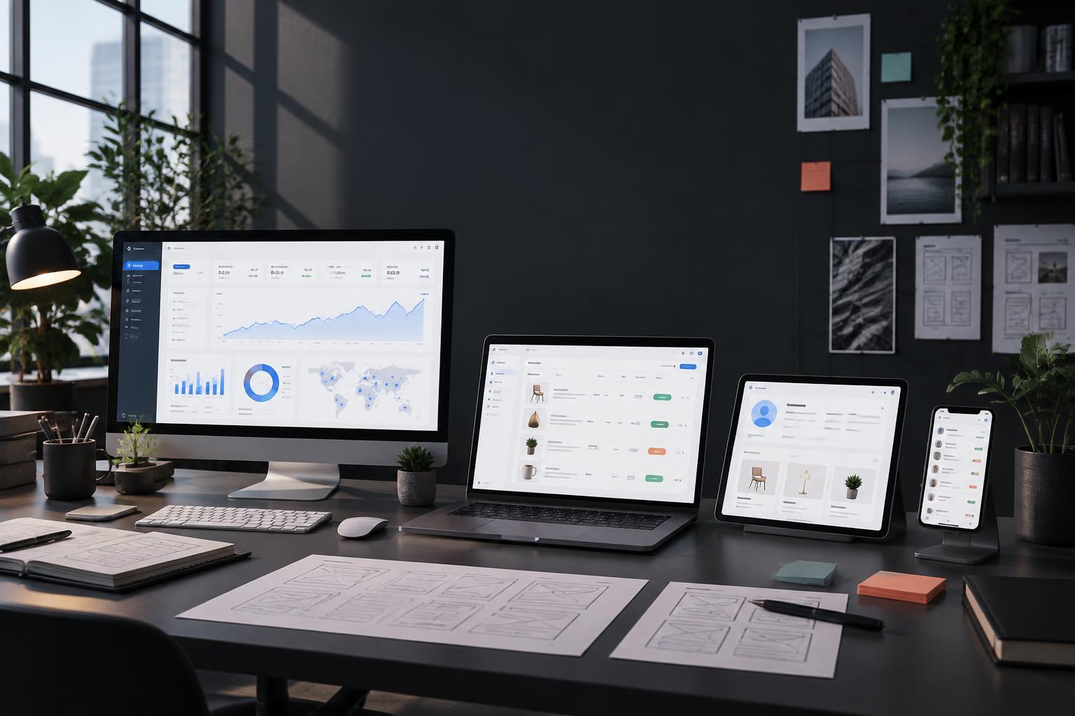 Operational dashboards, portals and workflows across connected screens